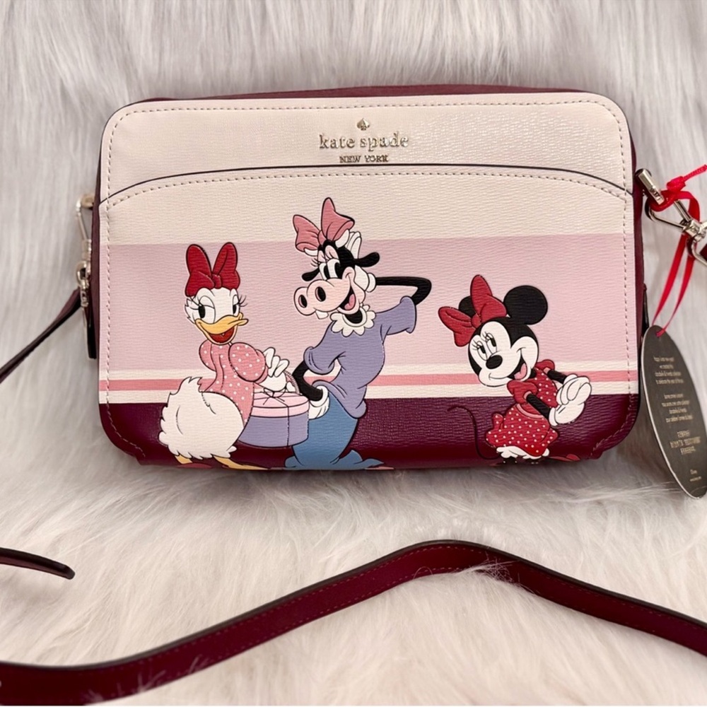 Kate Spade Bag Disney Clarabelle and Friends Pink and Cream Crossbody Bag NEW - Picture 2 of 9